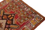 Hand-Knotted Antique Kirsehir Rug in Red Gold Medallion | Area Rug in Rugs by Rug and Kilim