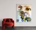 Circus Act | Oil And Acrylic Painting in Paintings by Gaby Castro Joffroy. Item composed of canvas compatible with contemporary and eclectic & maximalism style