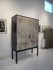 Blurred Lines Armoire  — Hand-Finished Art Doors Contemporay | Wardrobe in Storage by Morgan Clayhall. Item made of walnut & steel