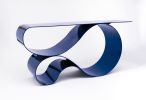 Whorl Console-Blue Powder Coated Aluminum by Neal Aronowitz | Side Table in Tables by Neal Aronowitz