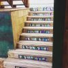 Mosaic on Stair Risers | Art & Wall Decor by JK Mosaic, LLC. Item composed of glass