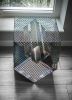 Dragon Stool / Side Table by Anadora Lupo - Stainless Steel | Chairs by LO Contemporary. Item composed of metal in contemporary or industrial style
