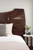 Brass Inlay Walnut King Size Headboard / Wall Decoration Art | Beds & Accessories by Alicia Dietz Studios. Item composed of walnut and brass