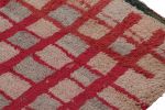 Vintage Moroccan Rug in Pink and Red Geometric Patterns | Area Rug in Rugs by Rug and Kilim