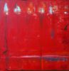 Red Abstract Journey | Oil And Acrylic Painting in Paintings by Twyla Gettert. Item made of synthetic