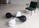 "Untouchables"black-white streamline coffeetable | Coffee Table in Tables by JAN PAUL. Item composed of wood and steel in minimalism or contemporary style