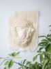 White Merino Sheep | Wall Sculpture in Wall Hangings by Ernie and Irene. Item composed of wool and fiber