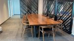 Live Edge Solid Walnut Dining Table with Metal Legs | Tables by The Industrial Furniture Ltd. Item made of walnut with metal works with contemporary & country & farmhouse style