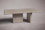 Rectangular Travertine Marble Dining Table | Tables by HamamDecor LLC