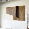 Layered Fiber Canvas No.2 Angled | Tapestry in Wall Hangings by Vita Boheme Studio. Item composed of bamboo & canvas