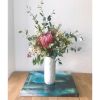 White "Carved Wine Bottle" Vase | Floral Arrangements by Nora Petersen Studio