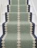 Handwoven Woolen Green Runner Rug | Rugs by Evergreen Carpets. Item made of wool compatible with boho and minimalism style