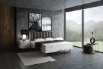 Double bed BreakFree | Beds & Accessories by PANOPTIKUM COLLECTIONS. Item made of cotton