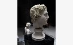 Alexander The Great Bust No:1 (Large) | Sculptures by LAGU. Item composed of marble compatible with traditional style
