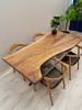 Epoxy dining table, epoxy resin table | Tables by Brave Wood. Item composed of walnut & metal