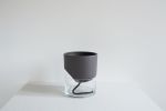 Kapi small anthracite | Planter in Vases & Vessels by Krafla | Krafla Studio in Kraków. Item composed of ceramic & glass compatible with minimalism and contemporary style