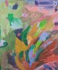 Amuse | Oil And Acrylic Painting in Paintings by Parineeta Patel- Nature Inspired Cosmic Abstracts. Item composed of canvas in eclectic & maximalism or coastal style