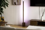 "Column" Hardwood Floor Lamp | Lamps by THE IRON ROOTS DESIGNS. Item made of walnut with brass works with minimalism & contemporary style