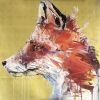 Rabbit Gold Leaf Edition and Fox Gold Leaf Edition | Paintings by Dave White