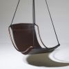 Modern Leather Sling Hanging Chair Now in A Slimmer Frame fo | Lounge Chair in Chairs by Studio Stirling. Item made of steel with leather works with minimalism & contemporary style