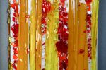 Fused glass wall art Set of 5 vertical panels | Glasswork in Wall Treatments by Jullia Tyasko. Item composed of wood and glass in contemporary or modern style