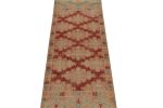 Rug & Kilim’s Distressed Bokhara Runner in Red, Beige & Gold | Area Rug in Rugs by Rug and Kilim