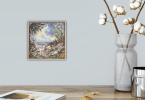 "Once Upon a Time" small framed landscape painting | Oil And Acrylic Painting in Paintings by Stephanie Thwaites Art. Item made of synthetic