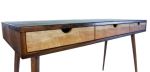 Mid-Century Solid Black Walnut Office Desk with Cherry Wood | Tables by Curly Woods. Item made of oak wood with concrete works with mid century modern style