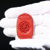 1/1 Imperial Cinnabar Ink Micro Sculpture III:Eastern Dragon | Sculptures by Dynasty Artisan. Item works with minimalism & japandi style