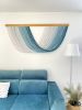 Maree Sea Wave Aesthetic Wall Art | Tapestry in Wall Hangings by Olivia Fiber Art. Item composed of wood and wool in boho or minimalism style