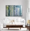 Verde Waterfalls - Dipych (Green) Original Painting | Oil And Acrylic Painting in Paintings by Twyla Gettert. Item composed of canvas in mid century modern or contemporary style