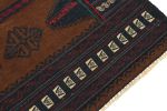 Vintage Persian Tribal Kilim in Brown with Navy Blue | Area Rug in Rugs by Rug and Kilim