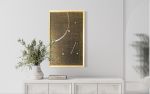 Gold Framed Burnt Orange Chalk Board Wall Art | Oil And Acrylic Painting in Paintings by NAMYOONSOOART. Item composed of wood & synthetic compatible with minimalism style