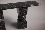 Axis Black Marble Console Table | Tables by HamamDecor LLC. Item composed of marble