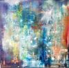 "Manhattan by night" abstract. This is now SOLD | Oil And Acrylic Painting in Paintings by Margaret Alice Høiesen
