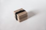 Léon coasters - sous-verres | Tableware by Nadine Hajjar Studio. Item composed of wood & brass compatible with minimalism and contemporary style