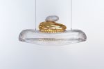 Pebble Sand Chandelier by GaeaCraft | Chandeliers by Gaea Craft. Item composed of bronze and glass in modern style