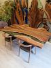 Walnut table, dining room table, epoxy dining room table | Dining Table in Tables by Brave Wood. Item composed of walnut and synthetic