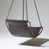 Modern Leather Sling Hanging Chair Now in A Slimmer Frame fo | Lounge Chair in Chairs by Studio Stirling. Item made of steel with leather works with minimalism & contemporary style