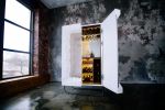Bar cabinet BreakFree | Storage by PANOPTIKUM COLLECTIONS. Item made of wood with metal works with contemporary & industrial style