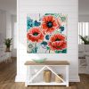 "Time to Play" Floral Poppy Painting | Oil And Acrylic Painting in Paintings by Mandy Martin Art. Item composed of canvas