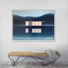 "Night" I Modern Landscape I Framed Giclée Print | Prints in Paintings by ART + ALCHEMY By Nicolette Atelier. Item composed of wood and canvas in minimalism or country & farmhouse style