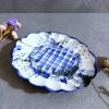 Blue-and-White Oval Plate – Japanese Ceramic Serving Dish | Ceramic Plates by Hideyo. Item composed of ceramic compatible with contemporary and japandi style