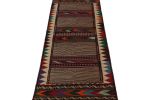 Vintage Afghan Baluch Kilim Runner Rug, with Geometric | Area Rug in Rugs by Rug and Kilim