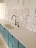 White Flower Tiled Kitchen | Tiles by Kay Aplin