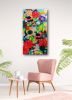 FLORAL MADNESS - large abstract acrylic painting | Oil And Acrylic Painting in Paintings by Marinela Puscasu. Item composed of canvas in contemporary or country & farmhouse style
