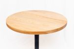 Reclaimed Ash Round Pedestal Table | Dining Table in Tables by Hoboken Wood Company. Item composed of oak wood and steel in minimalism or country & farmhouse style