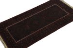 Rug & Kilim's Baluch Runner Rug in Maroon & Blue Geometric | Area Rug in Rugs by Rug and Kilim