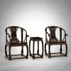 Forbidden City Imperial Scholar's Horseshoe Armchair Set | Chairs by Dynasty Artisan. Item made of wood compatible with minimalism and contemporary style