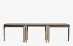 Sui Bench With Static Painted Metal Leg | Benches & Ottomans by LAGU. Item made of oak wood with fabric works with modern style